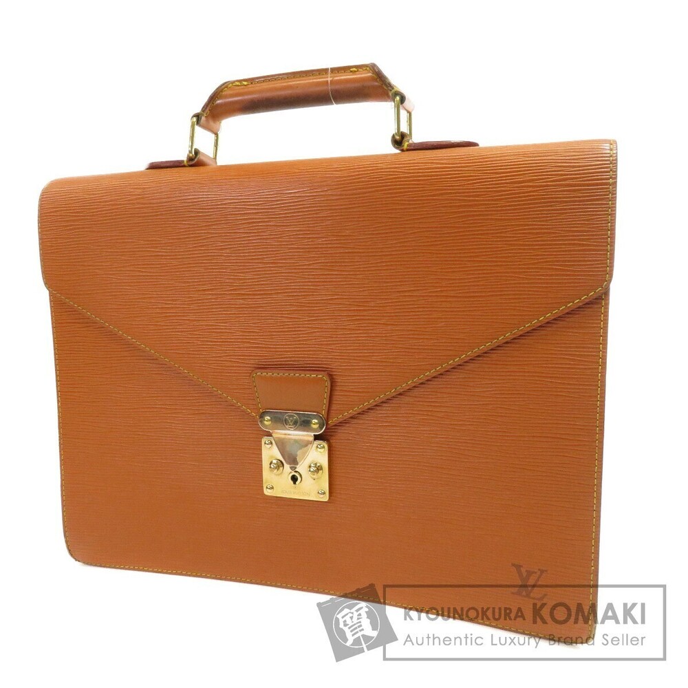 Louis Vuitton Conseiller Business Briefcase Epi Leather Orange